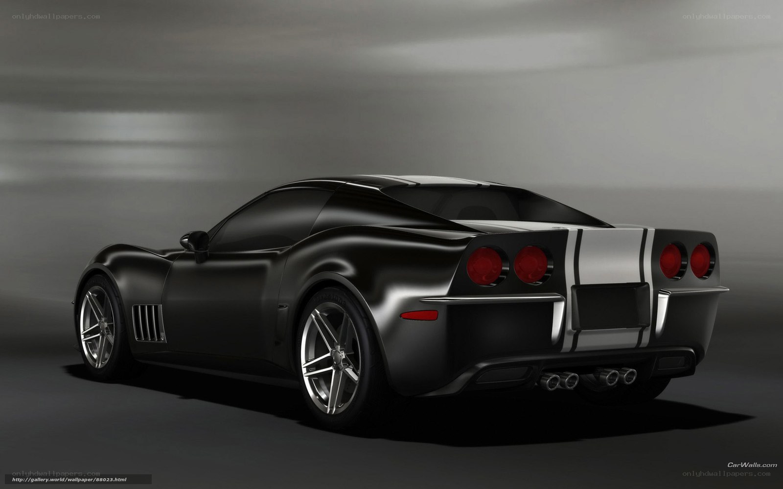 black sports car rear view