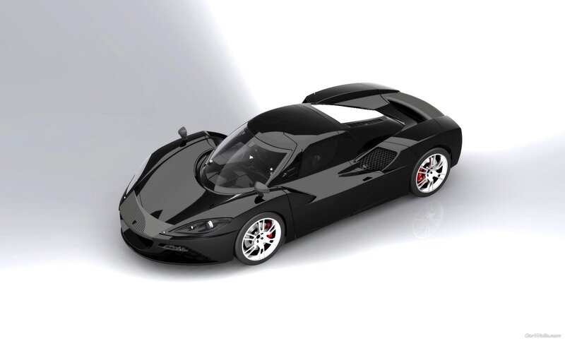 black sports car render