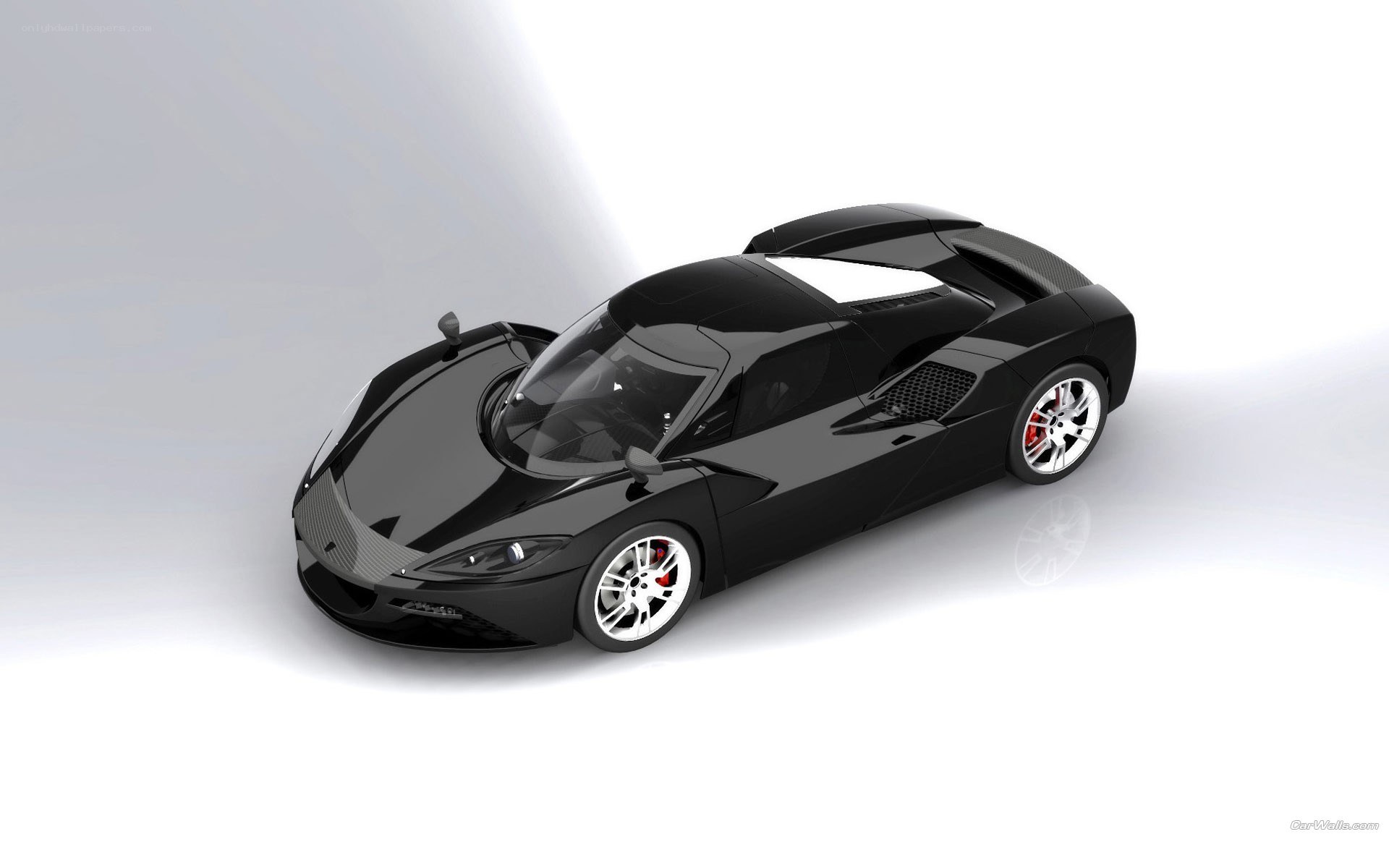 black sports car render