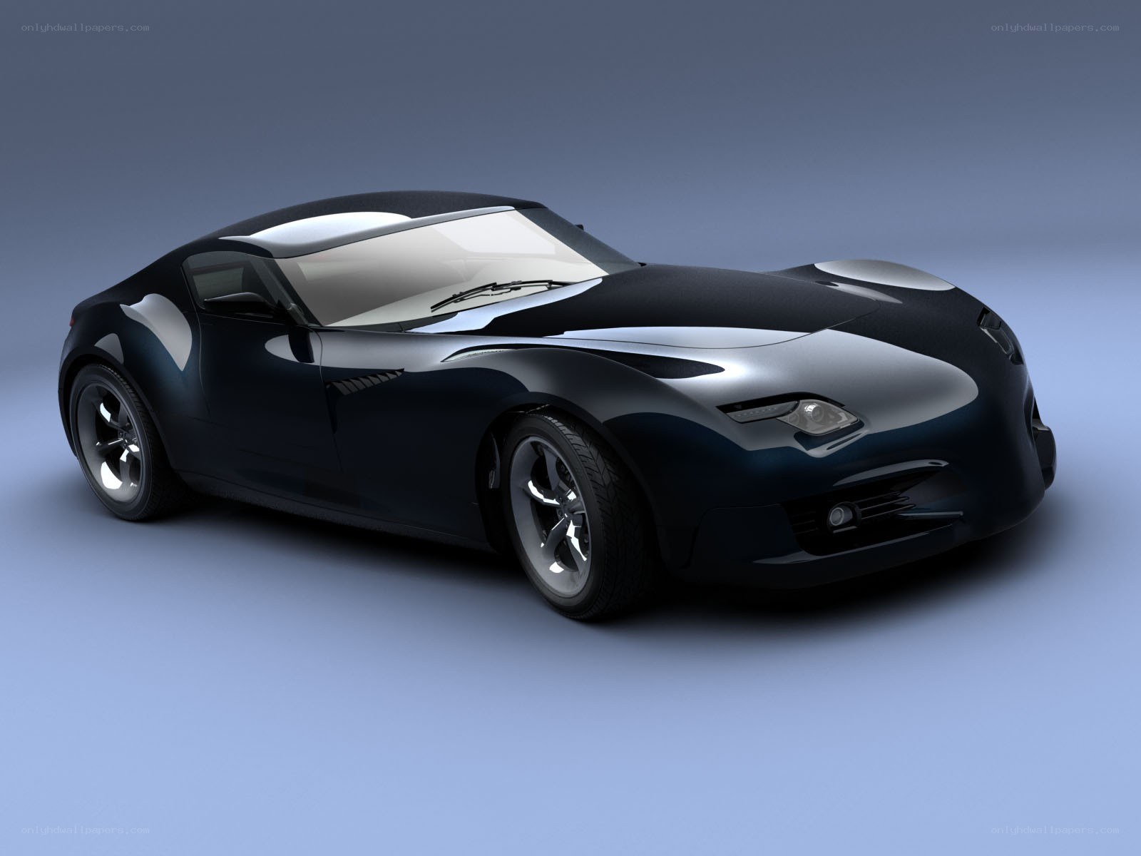 black sports car render