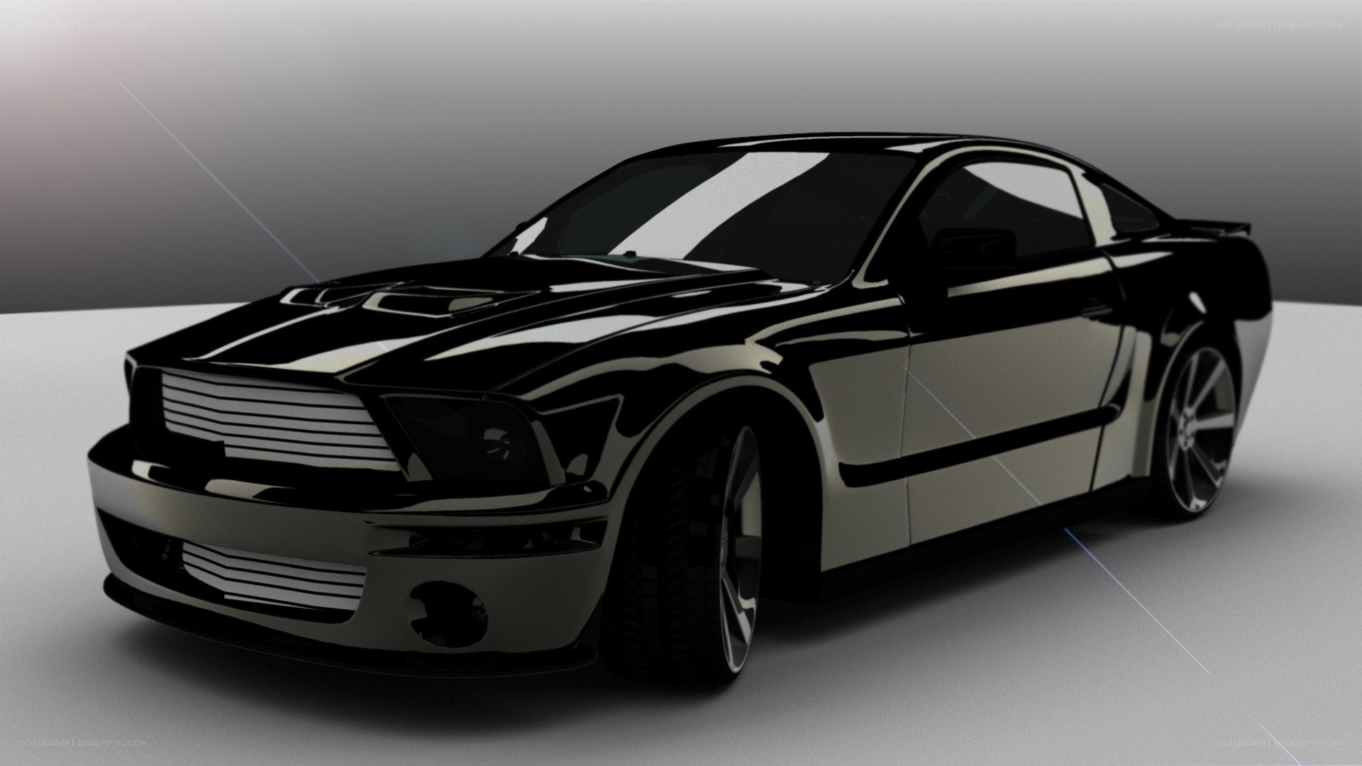 black sports car render