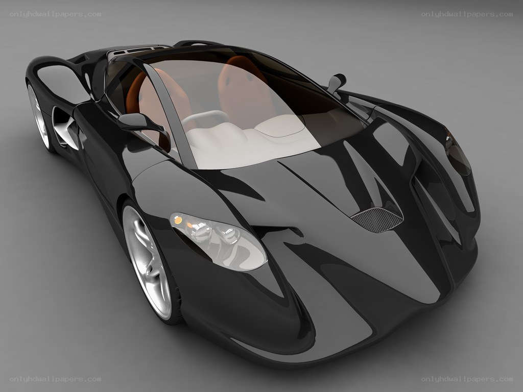 black sports car render
