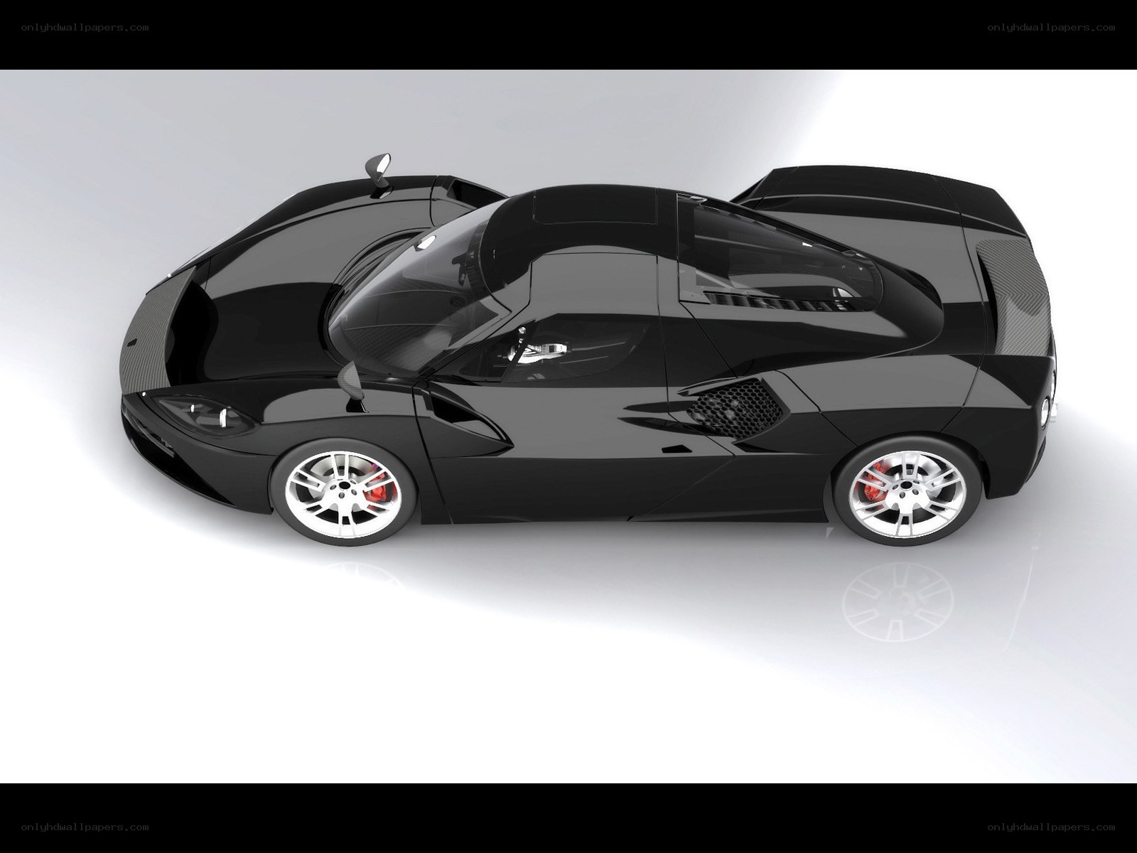 black sports car render
