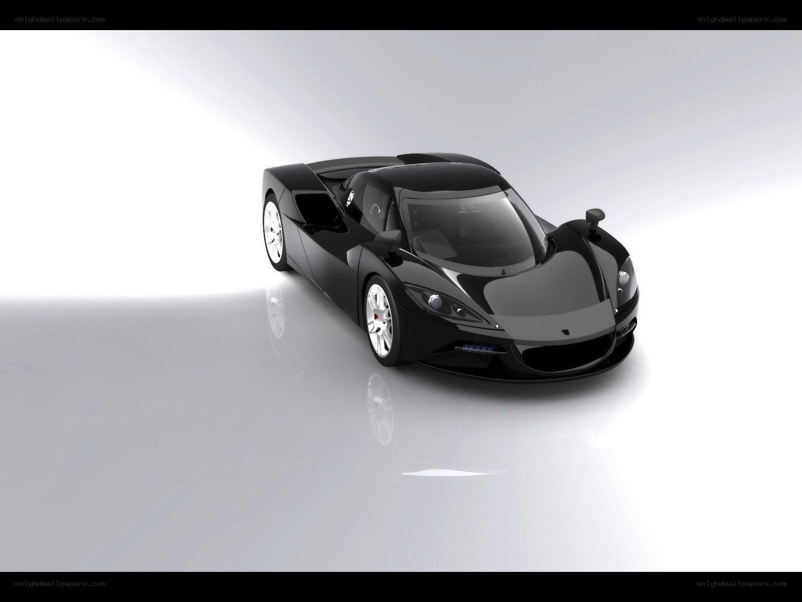 black sports car render