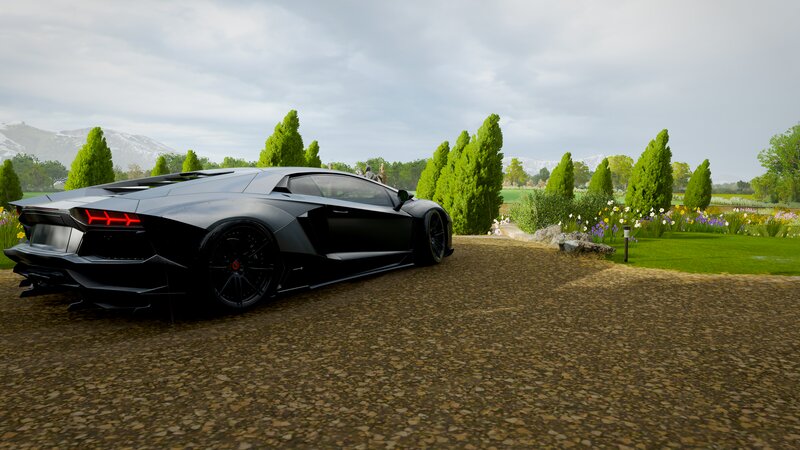 Black Sports Car — Serene, Spring, 3d Render