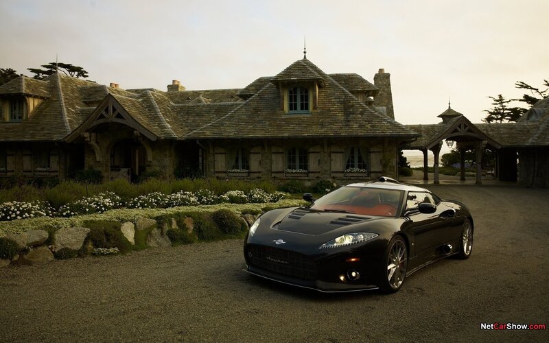 Black Sports Car — Serene, Sunset, Photograph, House