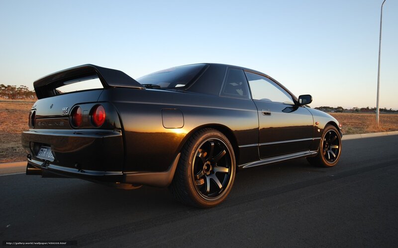 Black Sports Car — Serene, Sunset, Photograph, Road, Sky