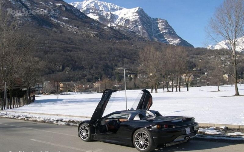 Black Sports Car — Serene, Winter