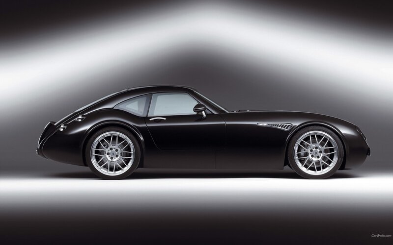 black sports car side profile