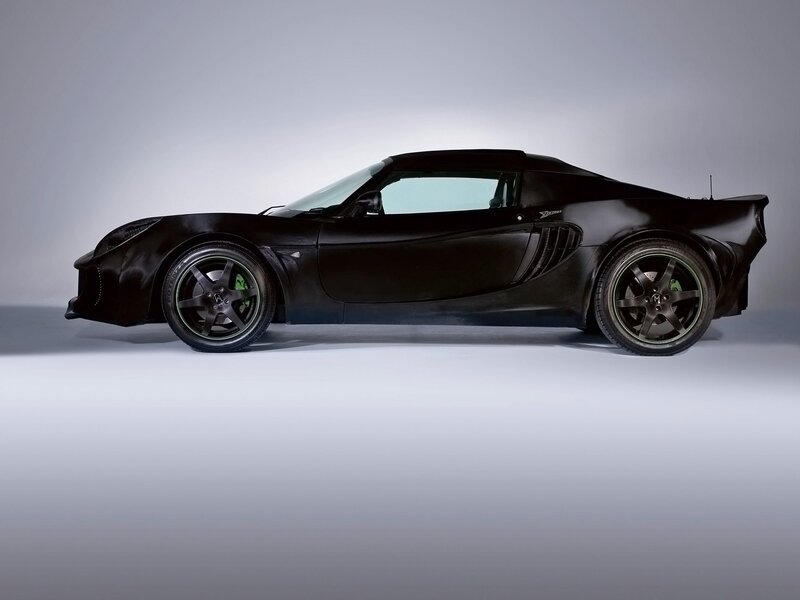 black sports car side profile