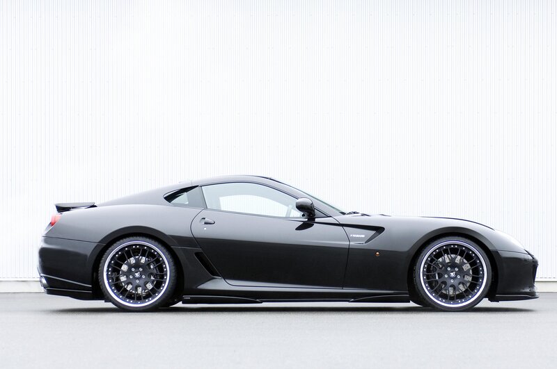 Black sports car side profile