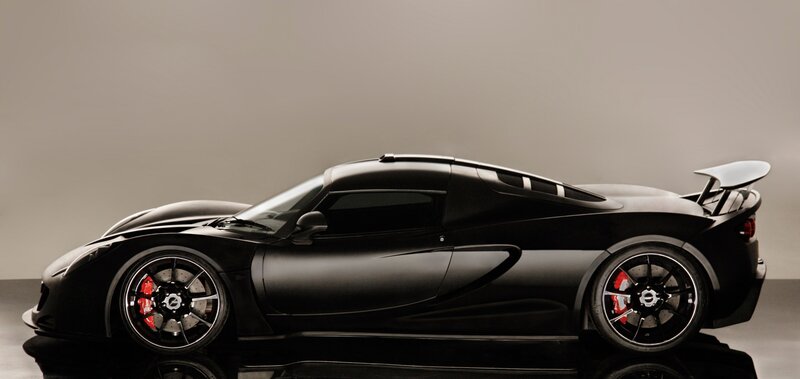 black sports car side profile