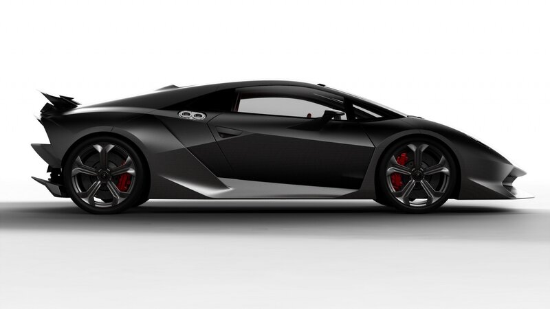 black sports car side profile