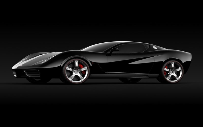 black sports car side view