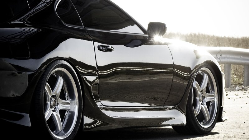 black sports car side view
