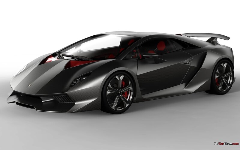 Black Sports Car — Sleek, 3d Render, Carbon Fiber, Red Seats
