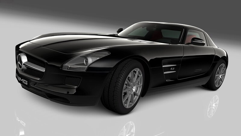 Black Sports Car — Sleek, 3d Render, Wheel