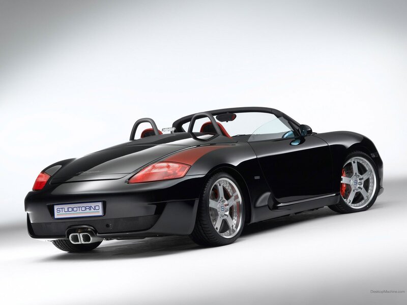 black sports car studio shot