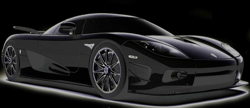 black sports car