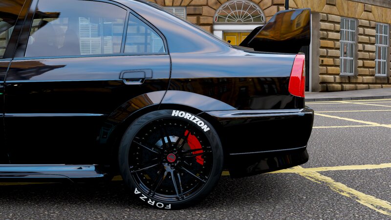 Black Sports Car — Urban, Afternoon, 3d Render, Building, Tire