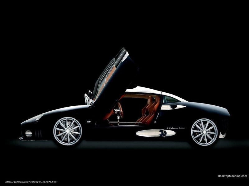 Black sports car with open door