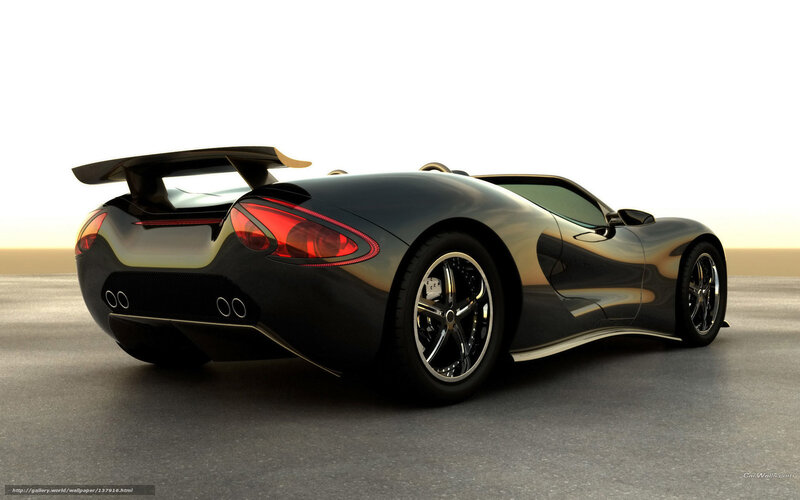 black sports car with spoiler