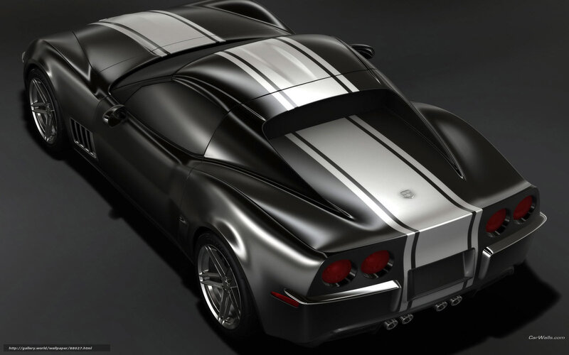black sports car with stripes