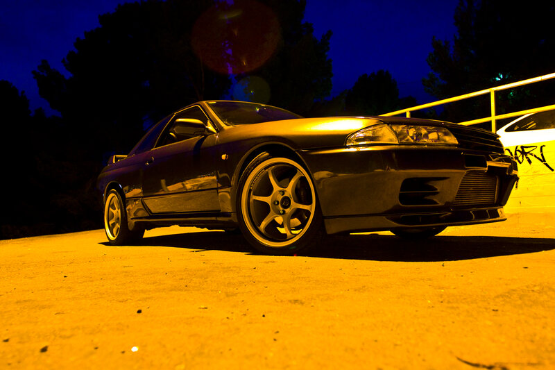 Black Sports Car — Yellow