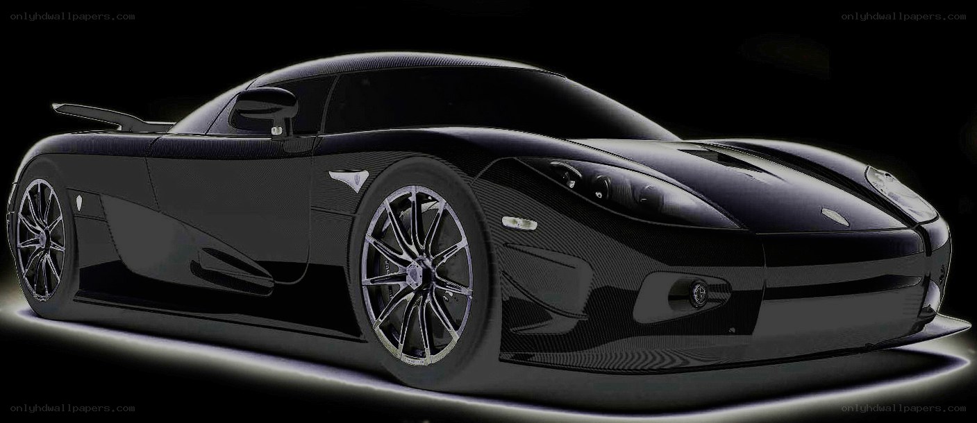 black sports car