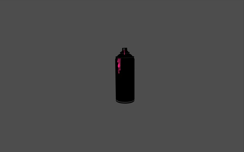 Black Spray Can