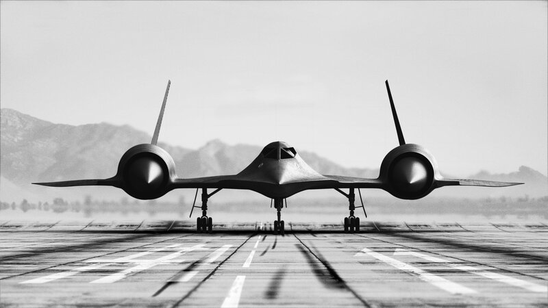 Black Spy Plane — Dramatic, 3d Render
