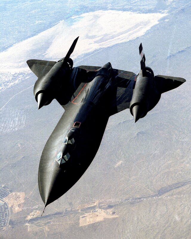 Black Spy Plane — Dramatic, Afternoon, Photograph, Aircraft