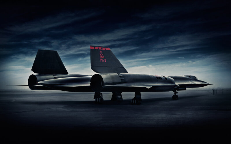 Black Spy Plane — Dramatic, Night, Photograph