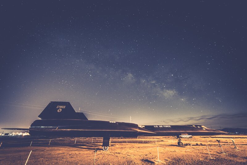 Black Spy Plane — Dramatic, Night