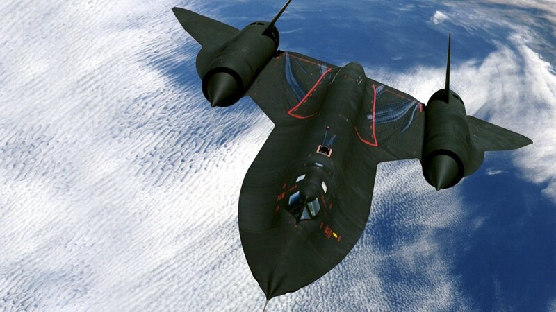 Black Spy Plane — Dramatic, Photograph, Aircraft, Clouds, Earth