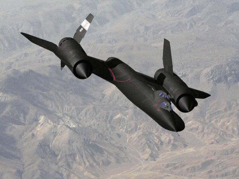 Black Spy Plane — Dramatic, Photograph, Aircraft, Mountains