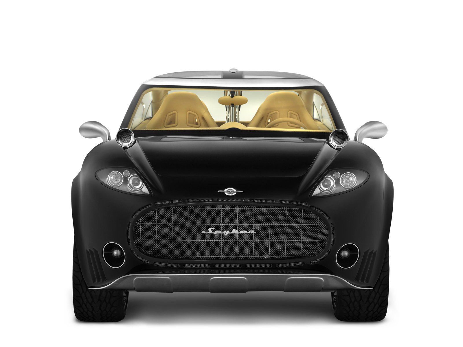 black spyker car front view