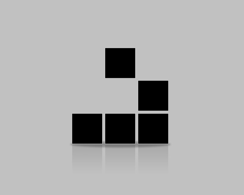 black squares on gray background