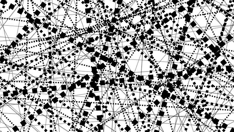 Black Squares on White Background — Chaotic
