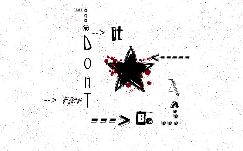 Black Star with Blood Splatter