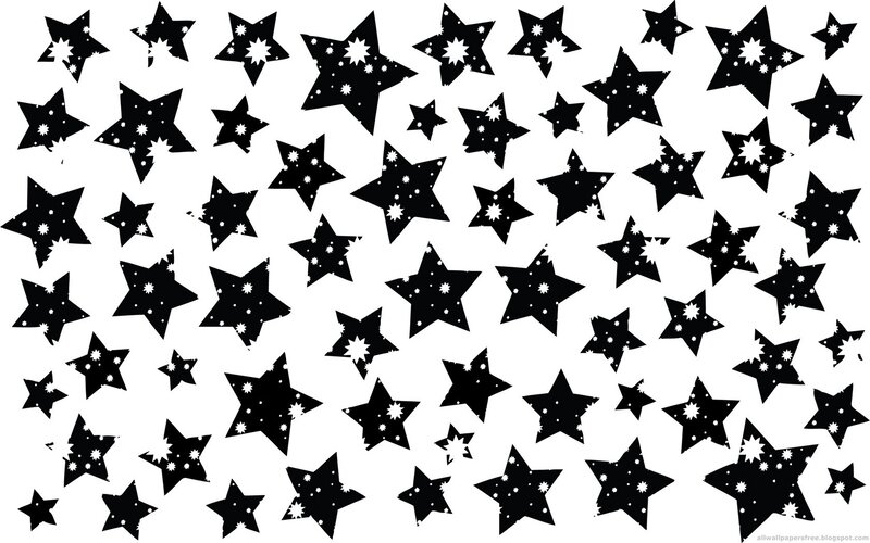 Black Stars on White Background — Calm