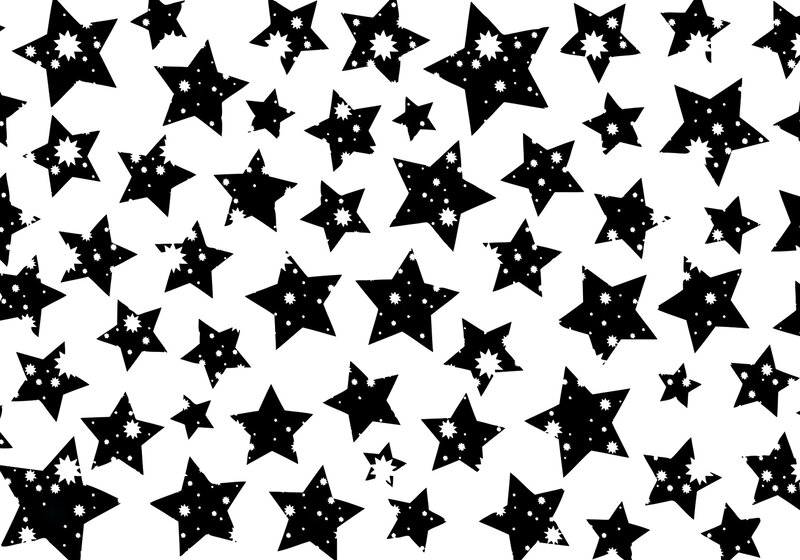 Black Stars on White Background — Neutral