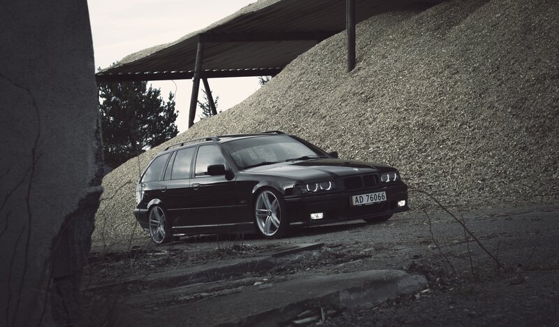 Black Station Wagon — Dramatic, Photograph
