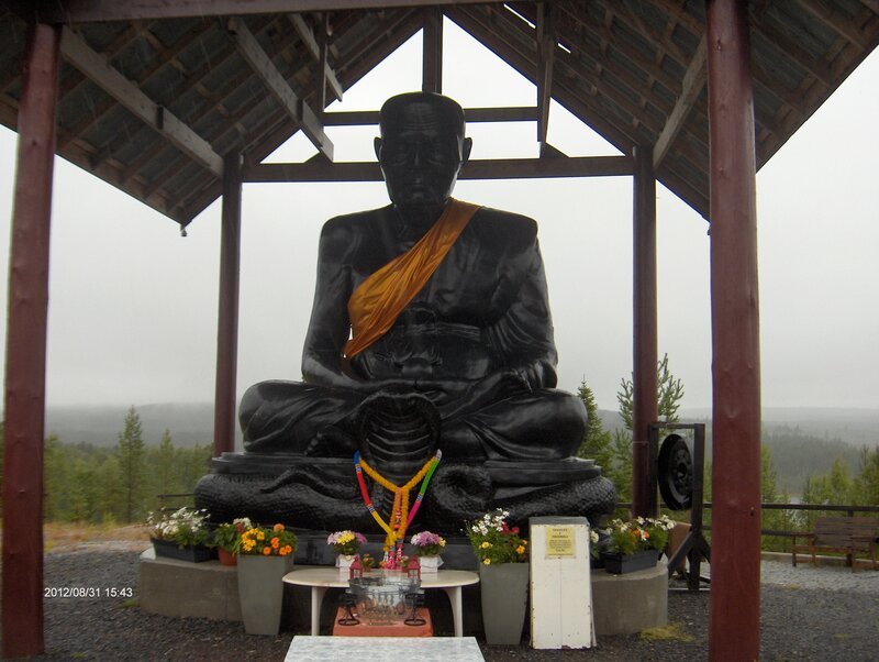 Black Statue of Monk