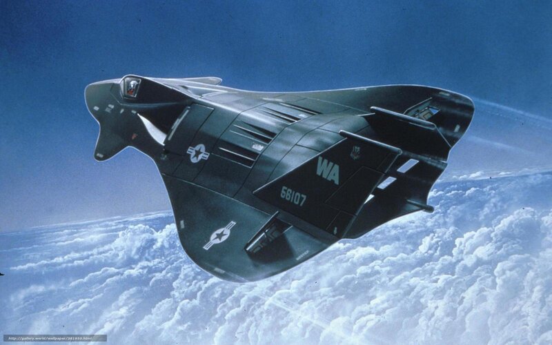 Black Stealth Aircraft — Blue