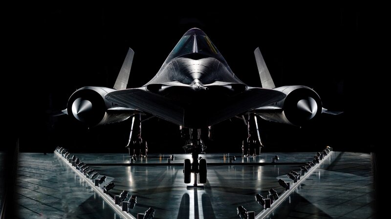 Black Stealth Aircraft — Dramatic, Night
