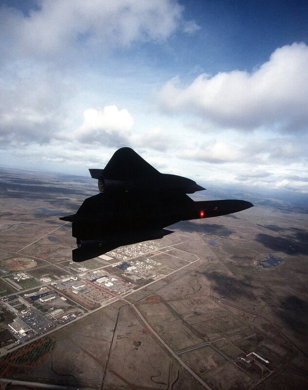 Black Stealth Bomber — Dramatic, Afternoon