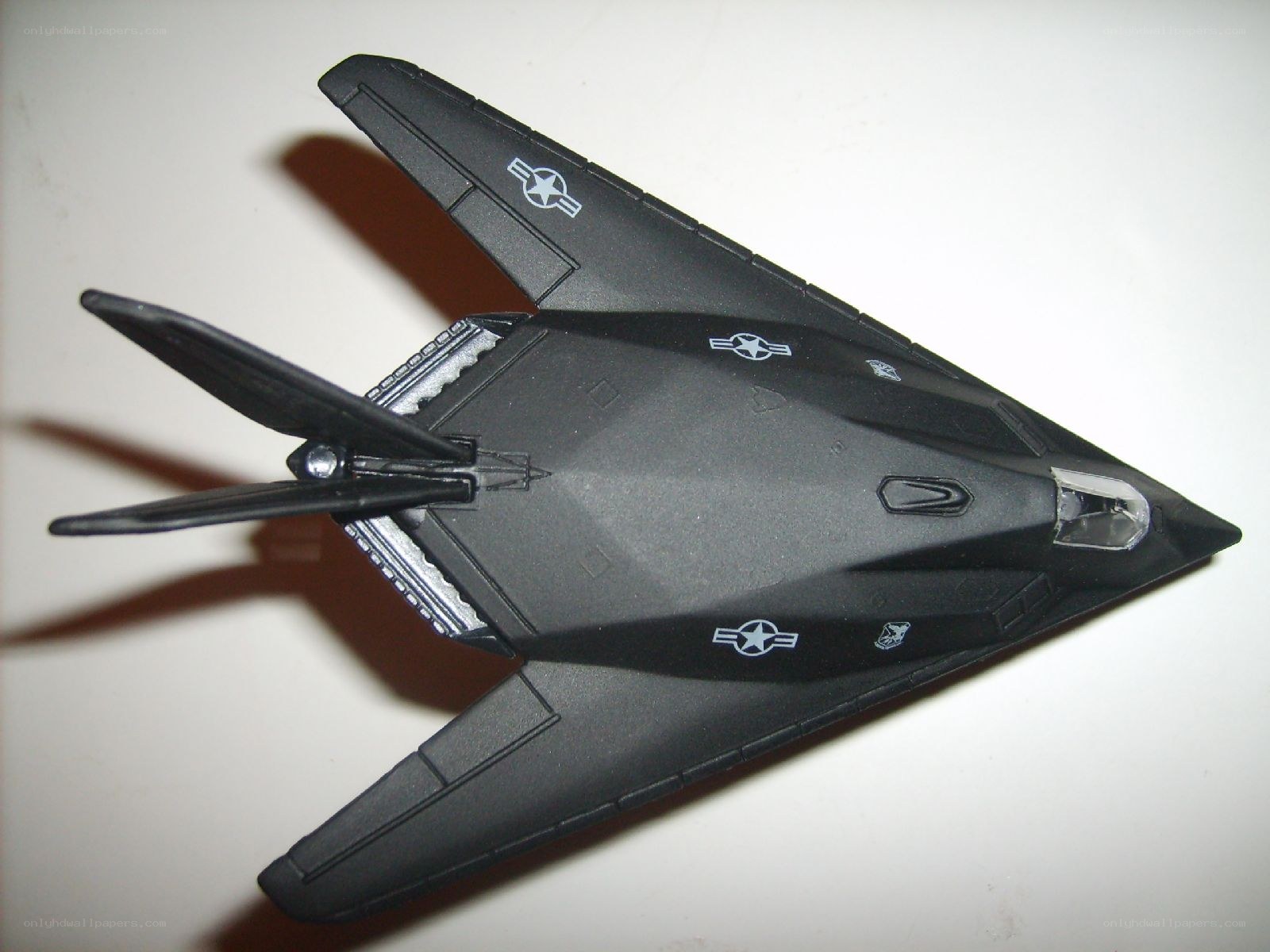 black stealth fighter jet model