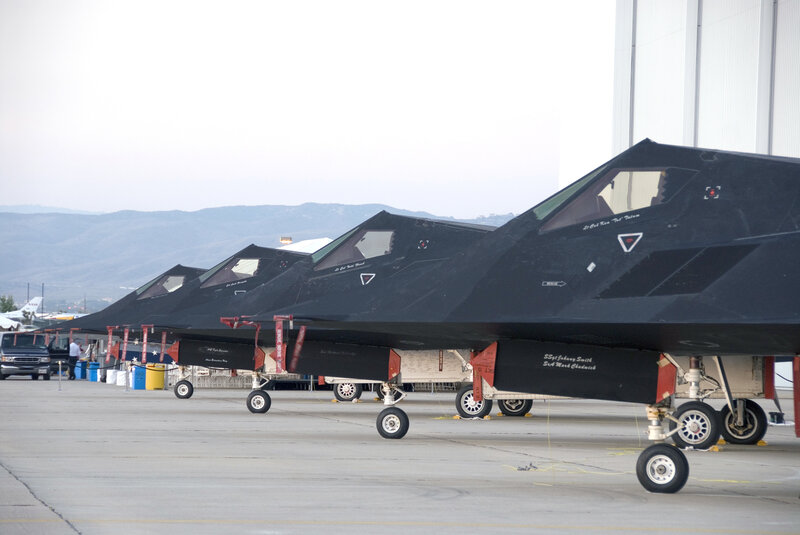 Black Stealth Fighter Jets