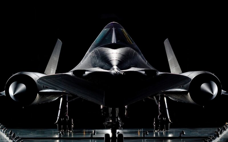Black Stealth Jet — Dramatic